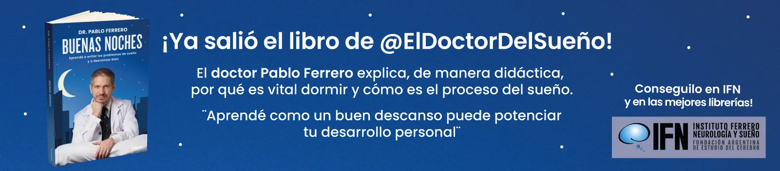 Dr. Pablo Ferrero presenta su libro Buenas Noches